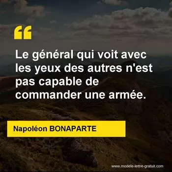 Citation Napoléon BONAPARTE
