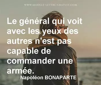 Citation de Napoléon BONAPARTE