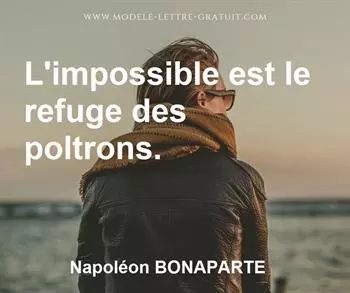 Citation de Napoléon BONAPARTE