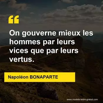 Citation Napoléon BONAPARTE