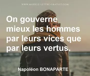 Citation de Napoléon BONAPARTE