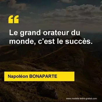 Citation Napoléon BONAPARTE