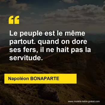 Citation Napoléon BONAPARTE