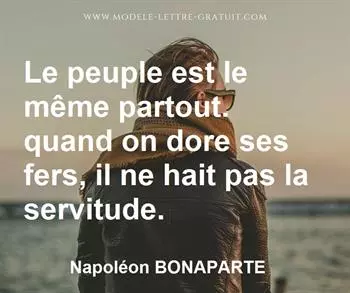 Citation de Napoléon BONAPARTE