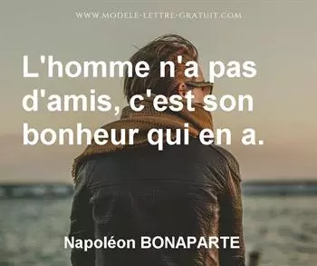Citation de Napoléon BONAPARTE