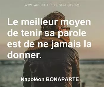 Citation de Napoléon BONAPARTE