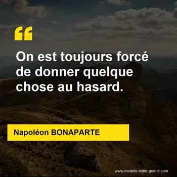 Citation Napoléon BONAPARTE