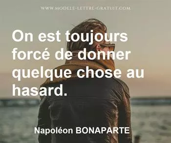 Citation de Napoléon BONAPARTE