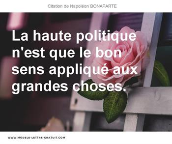 Citations Napoléon BONAPARTE
