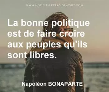 Citation de Napoléon BONAPARTE