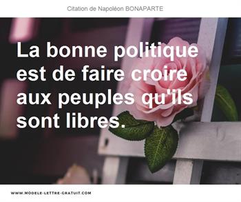 Citations Napoléon BONAPARTE