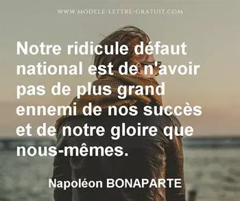 Citation de Napoléon BONAPARTE