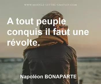 Citation de Napoléon BONAPARTE
