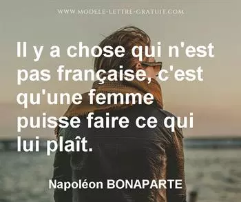 Citation de Napoléon BONAPARTE