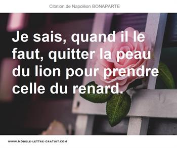 Citations Napoléon BONAPARTE