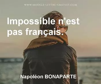 Citation de Napoléon BONAPARTE