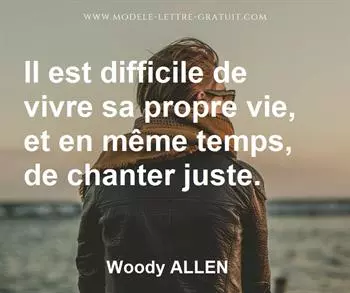 Citation de Woody ALLEN