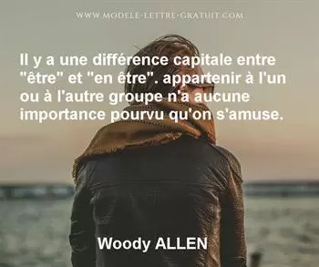 Citation de Woody ALLEN