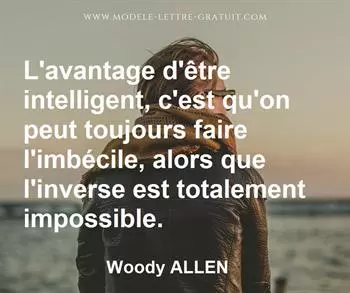 Citation de Woody ALLEN