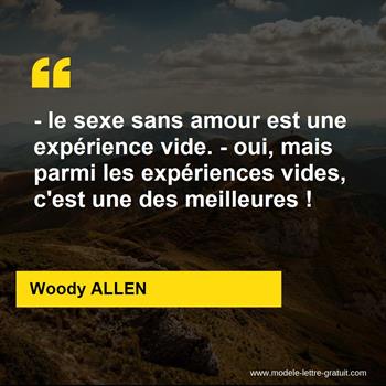 Citation de Woody ALLEN