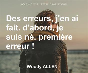 Citation de Woody ALLEN