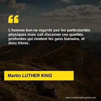 Citation Martin LUTHER KING