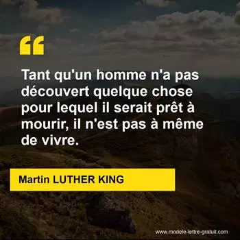 Citation Martin LUTHER KING
