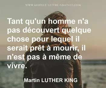 Citation de Martin LUTHER KING