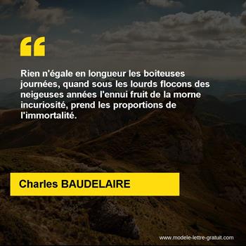 Citation de Charles BAUDELAIRE