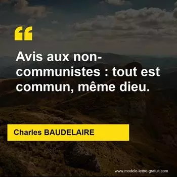 Citation Charles BAUDELAIRE