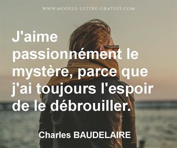 Citation de Charles BAUDELAIRE