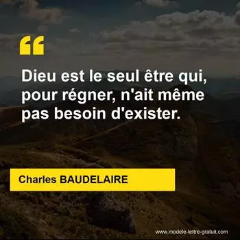 Citation Charles BAUDELAIRE