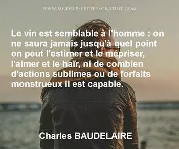 Citation de Charles BAUDELAIRE