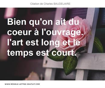 Citations Charles BAUDELAIRE