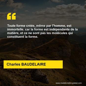 Citation de Charles BAUDELAIRE