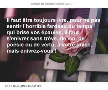 Citations Charles BAUDELAIRE