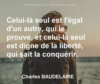 Citation de Charles BAUDELAIRE