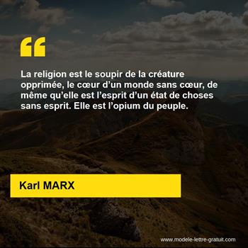 Citation Karl MARX