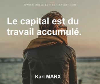 Citation de Karl MARX