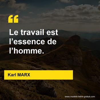 Citation Karl MARX