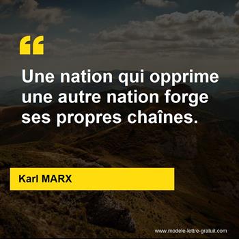 Citation Karl MARX