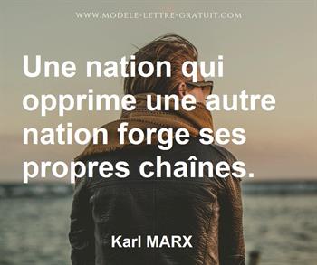 Citation de Karl MARX
