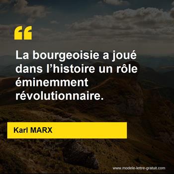 Citation Karl MARX