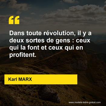 Citation Karl MARX