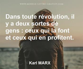 Citation de Karl MARX
