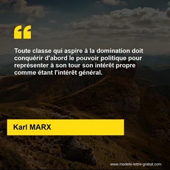 Citations Karl MARX