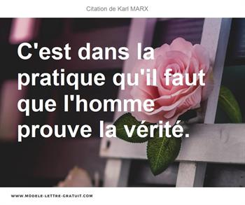 Citations Karl MARX