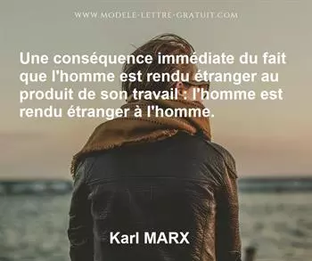 Citation de Karl MARX
