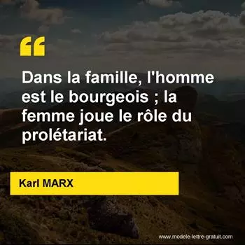 Citation Karl MARX