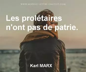 Citation de Karl MARX